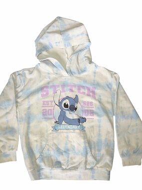 Disney Tie-Dye Stitch Hoodie - Light Blue & White - Girl’s size XL